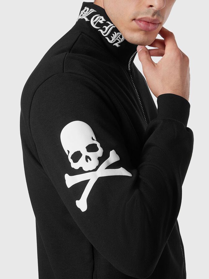 PHILIPP PLEIN weatshirt with embroidered logo on the collar