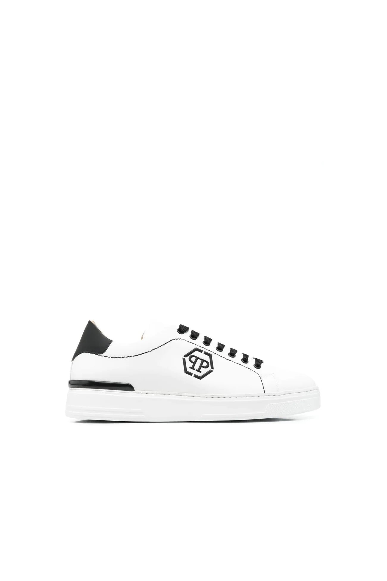 Philipp Plein low-top leather sneakers black white